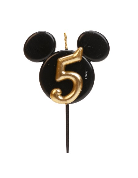 Vela Silueta Mickey Número 5 Dekora