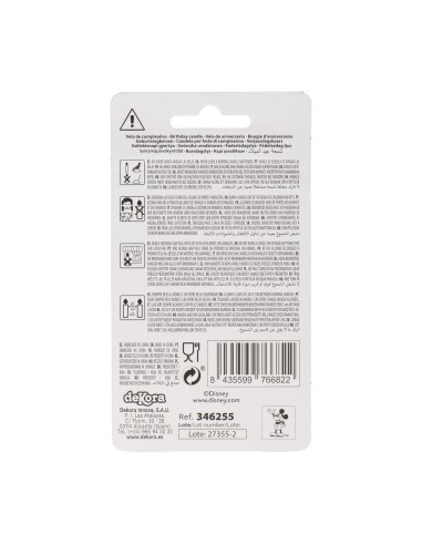 Vela Silueta Mickey Número 5 Dekora