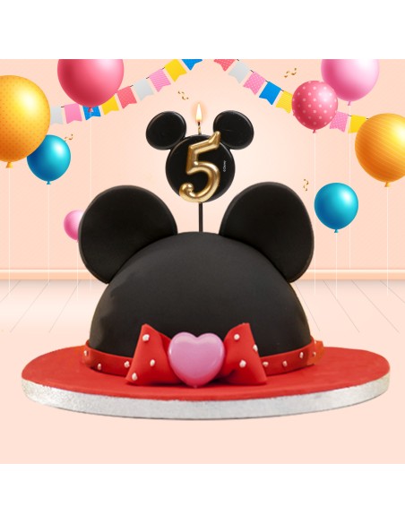 Vela Silueta Mickey Número 5 Dekora