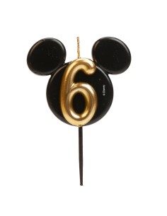 Vela Silueta Mickey Número 6 Dekora 2