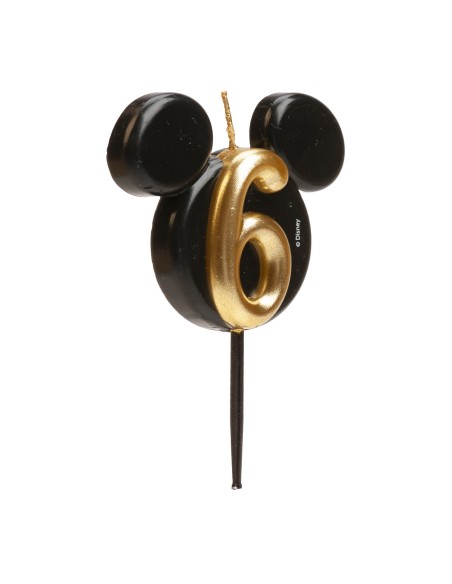 Vela Silueta Mickey Número 6 Dekora