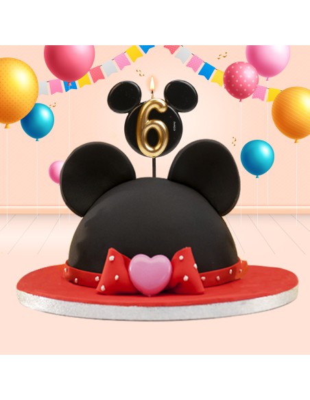 Vela Silueta Mickey Número 6 Dekora