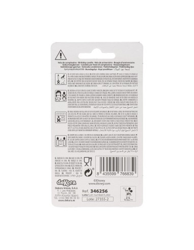 Vela Silueta Mickey Número 6 Dekora