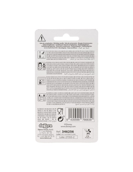 Vela Silueta Mickey Número 6 Dekora