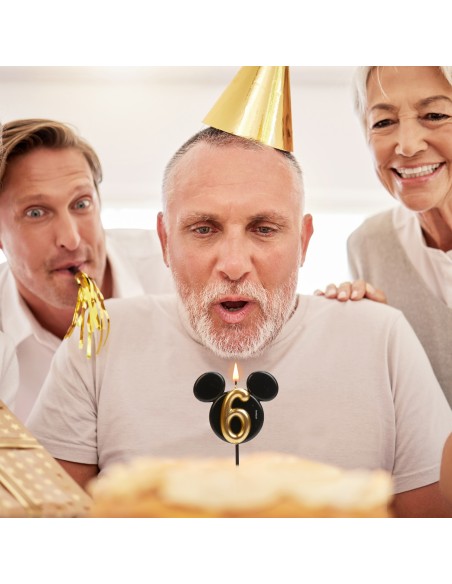 Vela Silueta Mickey Número 6 Dekora