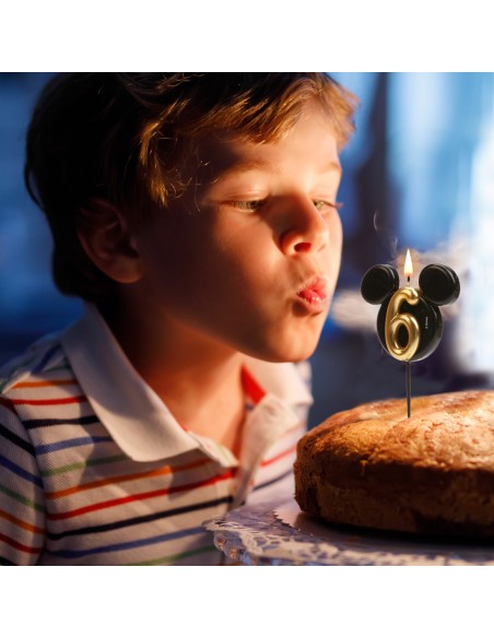 Vela Silueta Mickey Número 6 Dekora