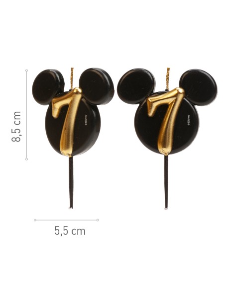 Vela Silueta Mickey Número 7 Dekora