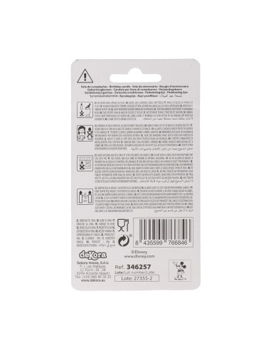 Vela Silueta Mickey Número 7 Dekora