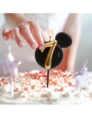 Vela Silueta Mickey Número 7 Dekora