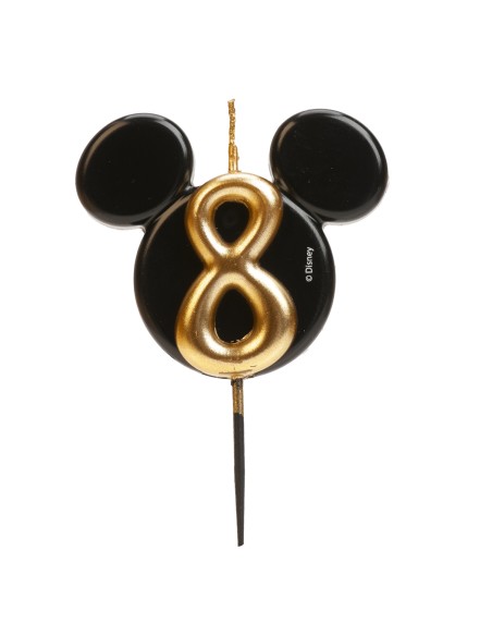 Vela Silueta Mickey Número 8 Dekora