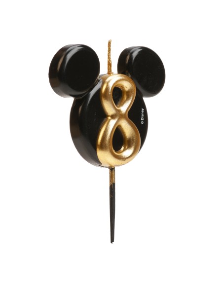 Vela Silueta Mickey Número 8 Dekora