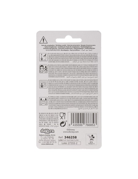 Vela Silueta Mickey Número 8 Dekora