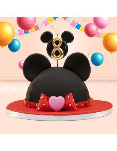 Vela Silueta Mickey Número 8 Dekora