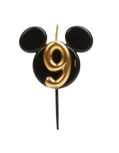 Vela Silueta Mickey Número 9 Dekora 2