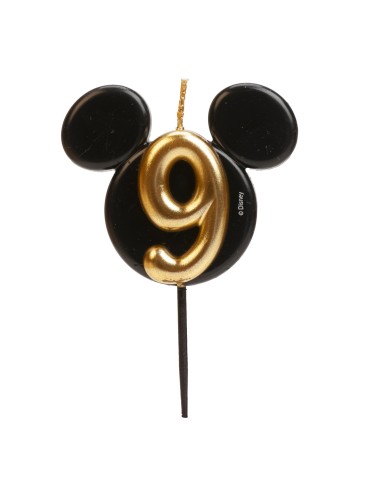 Vela Silueta Mickey Número 9 Dekora