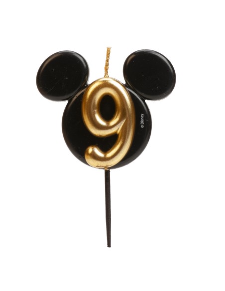 Vela Silueta Mickey Número 9 Dekora