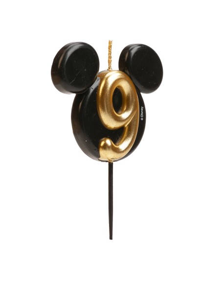 Vela Silueta Mickey Número 9 Dekora