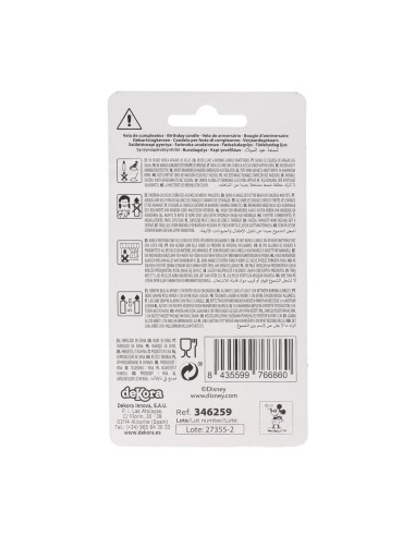 Vela Silueta Mickey Número 9 Dekora