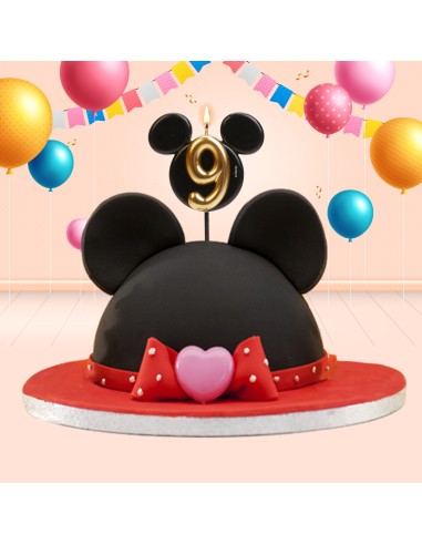 Vela Silueta Mickey Número 9 Dekora