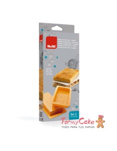 Set 2 Moldes Turrón (Liso+Rombo) Ibili