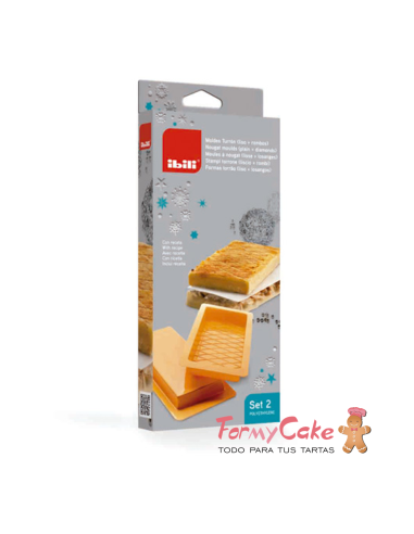 Set 2 Moldes Turrón (Liso+Rombo) Ibili