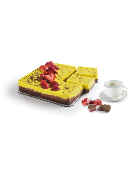 Molde Desmontable Cuadrado Con Base De Cristal 21cm Ibili