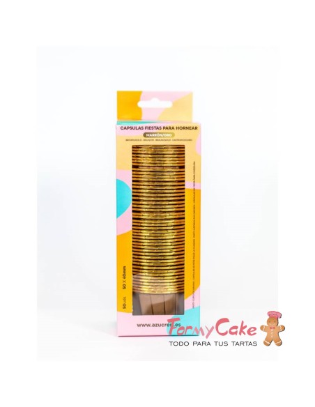 Cápsulas Rigidas Marrón-Oro 50ud Azucren