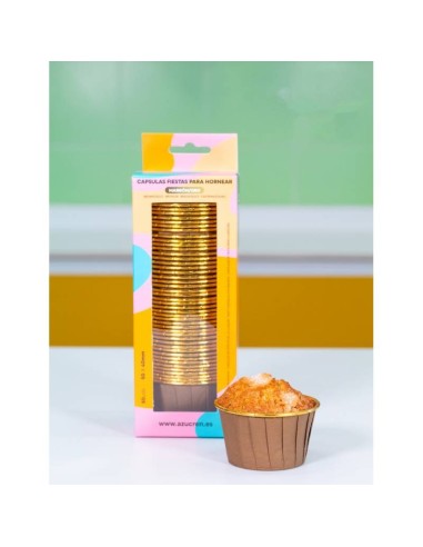 Cápsulas Rigidas Marrón-Oro 50ud Azucren