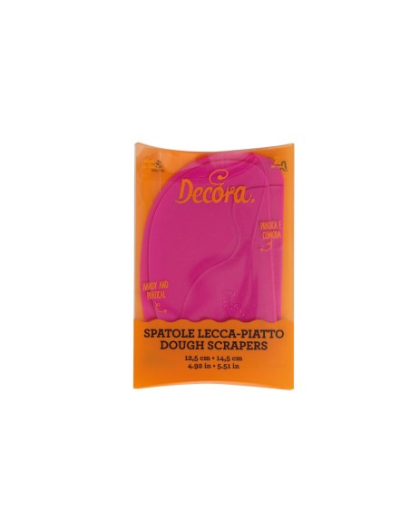 Set de Espátulas con Ángulo, Plástico, Magenta, 2 Ud. Decora