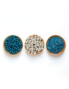 Set Decor Mix Plata Y Azul 85gr Decora 2