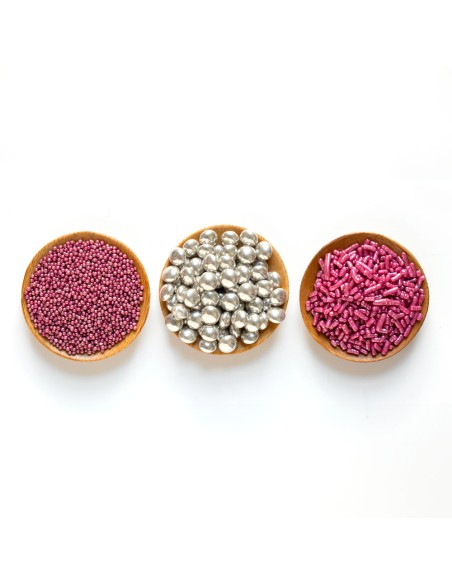 Set Decor Mix Plata Y Rosa 85gr Decora