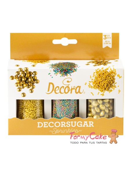 Set Decor Mix Oro Y Multicolor 85gr Decora