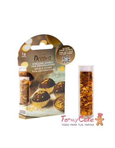 Decoraciones Comestibles Estrellas Doradas 1gr...