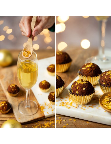 Decoraciones Comestibles Estrellas Doradas 1gr Decora