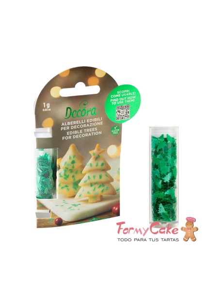 Decoraciones Comestibles Árbol Verde 1gr Decora