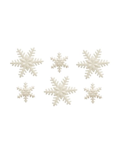 Decoración De Azúcar Copos De Nieve 9ud  Decora