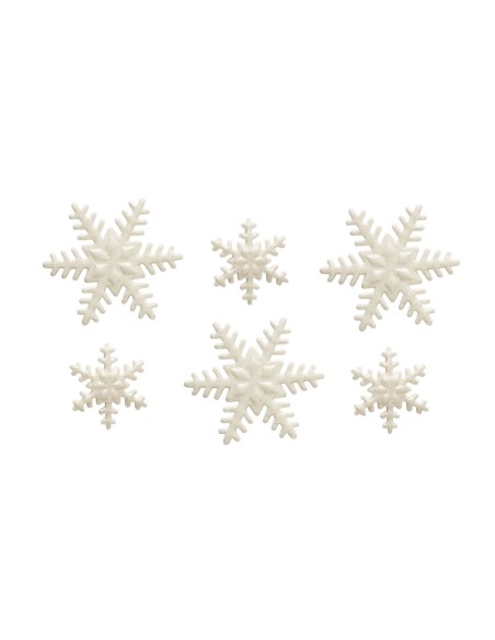 Decoración De Azúcar Copos De Nieve 9ud  Decora