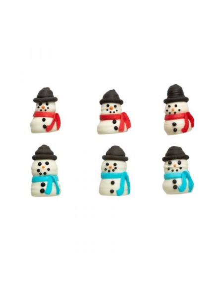Decoración De Azúcar Muñecos De Nieve 3D  Decora
