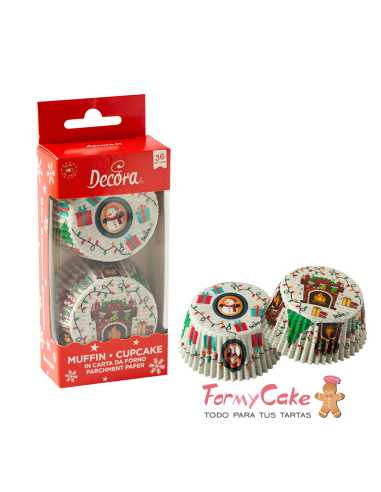 Cápsulas Cupcakes Regalos De Navidad 36uds Decora
