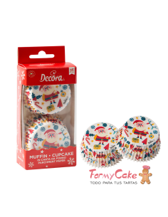 Cápsulas Cupcakes Feliz Navidad 36uds Decora