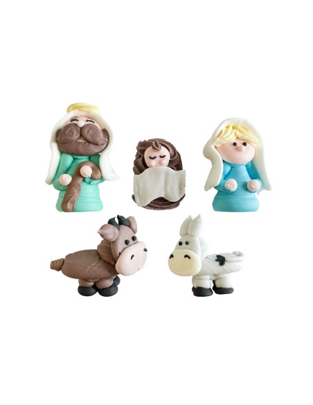 Decoración De Azúcar Figuritas Belén 3D  Decora