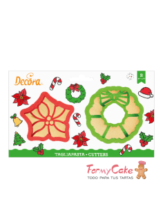 Kit Cortadores Guirnalda Y Flor De Pascua 2ud. Decora