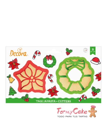 Kit Cortadores Guirnalda Y Flor De Pascua 2ud. Decora