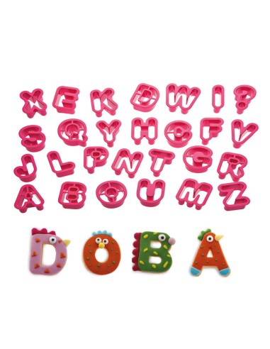 Kit 27 Cortantes Alfabeto 5,2x2,2cm Decora