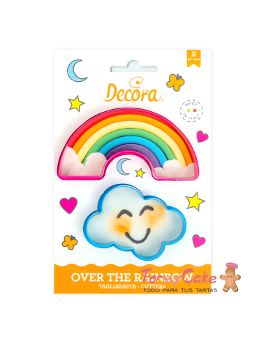 Kit 2 Cortadores Arcoiris y Nube Decora