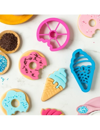 Kit 2 Cortadores Berlina y Cono de Helado Decora