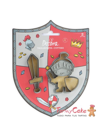 Kit 2 Cortadores Guerrero y Espada Decora