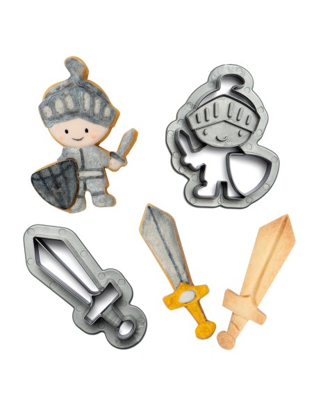 Kit 2 Cortadores Guerrero y Espada Decora