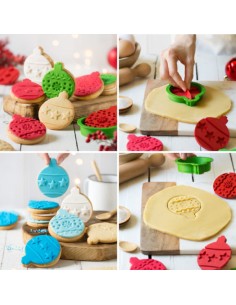 Juego de Marcador y Cortador de Galletas Bolas Navidad... 2