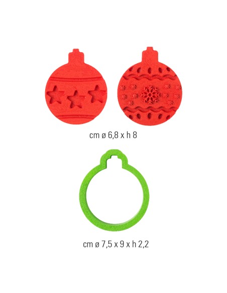 Juego de Marcador y Cortador de Galletas Bolas Navidad Decora